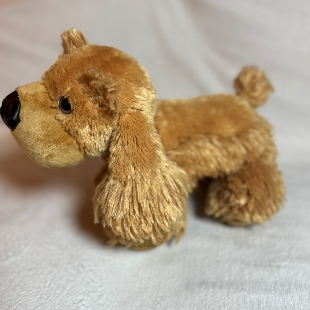 Cocker Spaniel Plush Tan Long Hair Dog Soft Puppy Cute Pet